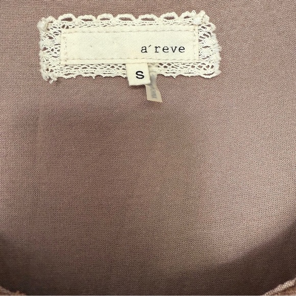 A’Reve Brown Crochet Overlay Tunic Tank Top Sz S – Boho Y2K Layered Look - Picture 3 of 5